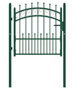vidaXL Poort met speerpunten 100x100 cm staal groen