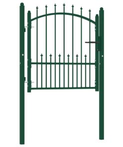 vidaXL Poort met speerpunten 100x100 cm staal groen