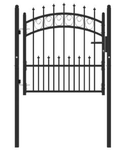 vidaXL Poort met speerpunten 100x100 cm staal zwart