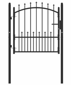 vidaXL Poort met speerpunten 100x100 cm staal zwart