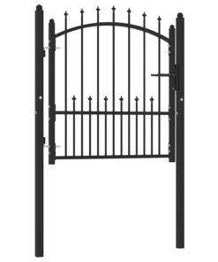 vidaXL Poort met speerpunten 100x100 cm staal zwart