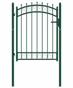 vidaXL Poort met speerpunten 100x125 cm staal groen