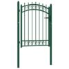vidaXL Poort met speerpunten 100x125 cm staal groen