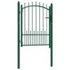 vidaXL Poort met speerpunten 100x125 cm staal groen