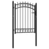 vidaXL Poort met speerpunten 100x125 cm staal zwart