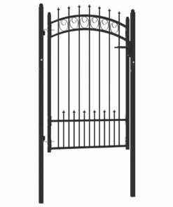 vidaXL Poort met speerpunten 100x150 cm staal zwart