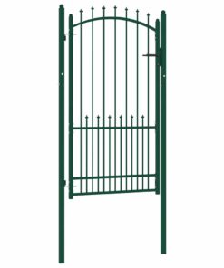 vidaXL Poort met speerpunten 100x175 cm staal groen