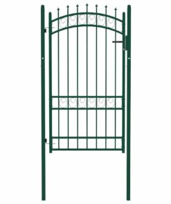 vidaXL Poort met speerpunten 100x175 cm staal groen