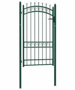 vidaXL Poort met speerpunten 100x175 cm staal groen