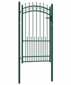 vidaXL Poort met speerpunten 100x175 cm staal groen