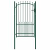 vidaXL Poort met speerpunten 100x175 cm staal groen