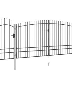 vidaXL Poort met speren bovenkant 5x2