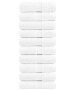 vidaXL Premium washandjes SOLUND 10 stuks 30x30 cm 600 g/m² wit