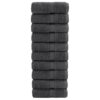 vidaXL Premium washandjes SOLUND 10 stuks antraciet 30x30 cm 600 g/m²