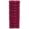vidaXL Premium washandjes SOLUND 10 stuks bordeaux 30x30 cm 600 g/m²