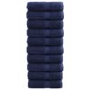 vidaXL Premium washandjes SOLUND 10 stuks marineblauw 30x30 cm 600 g/m²