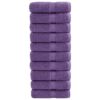 vidaXL Premium washandjes SOLUND 10 stuks paars 30x30 cm 600 g/m2
