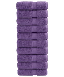 vidaXL Premium washandjes SOLUND 10 stuks paars 30x30 cm 600 g/m2