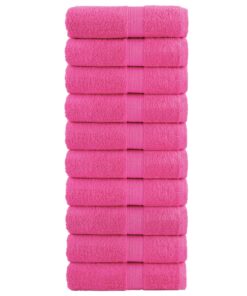 vidaXL Premium washandjes SOLUND 10 stuks roze 30x30 cm 600 g/m²
