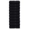 vidaXL Premium washandjes SOLUND 10 stuks zwart 30x30 cm 600 g/m²