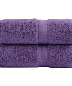 vidaXL Premium washandjes SOLUND 2 st paars 30x30 cm 600 g/m2