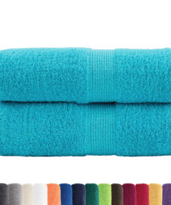 vidaXL Premium washandjes SOLUND 2 st turquoise 30x30 cm 600 g/m2