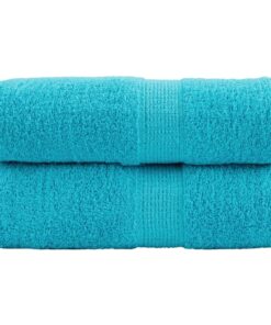 vidaXL Premium washandjes SOLUND 2 st turquoise 30x30 cm 600 g/m2