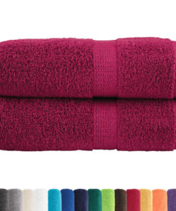 vidaXL Premium washandjes SOLUND 2 stuks Bordeaux 30x30cm 600 g/m²