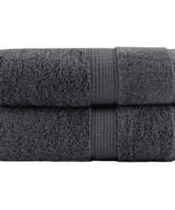 vidaXL Premium washandjes SOLUND 2 stuks antraciet 30x30 cm 600 g/m²