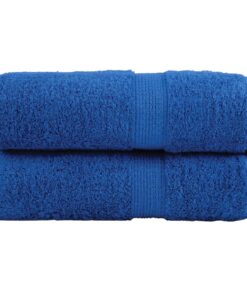 vidaXL Premium washandjes SOLUND 2 stuks blauw 30x30 cm 600 g/m²