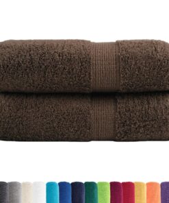 vidaXL Premium washandjes SOLUND 2 stuks bruin 30x30 cm 600 g/m²