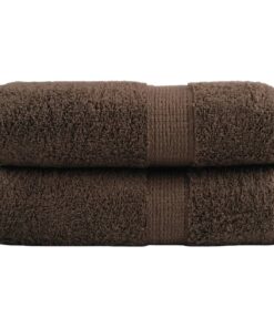 vidaXL Premium washandjes SOLUND 2 stuks bruin 30x30 cm 600 g/m²