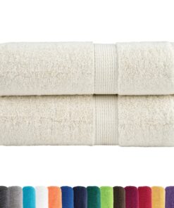 vidaXL Premium washandjes SOLUND 2 stuks crème 30x30 cm 600 g/m2