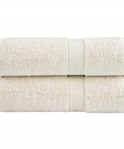 vidaXL Premium washandjes SOLUND 2 stuks crème 30x30 cm 600 g/m2