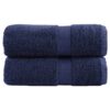 vidaXL Premium washandjes SOLUND 2 stuks marineblauw 30x30 cm 600 g/m²