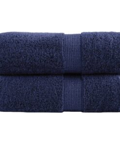 vidaXL Premium washandjes SOLUND 2 stuks marineblauw 30x30 cm 600 g/m²