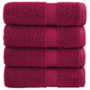 vidaXL Premium washandjes SOLUND 4 stuks Bordeaux 30x30 cm 600 g/m²