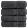 vidaXL Premium washandjes SOLUND 4 stuks antraciet 30x30 cm 600 g/m²