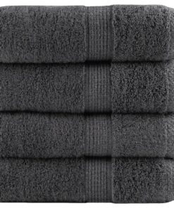 vidaXL Premium washandjes SOLUND 4 stuks antraciet 30x30 cm 600 g/m²