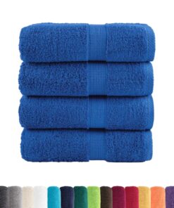 vidaXL Premium washandjes SOLUND 4 stuks blauw 30x30 cm 600 g/m²