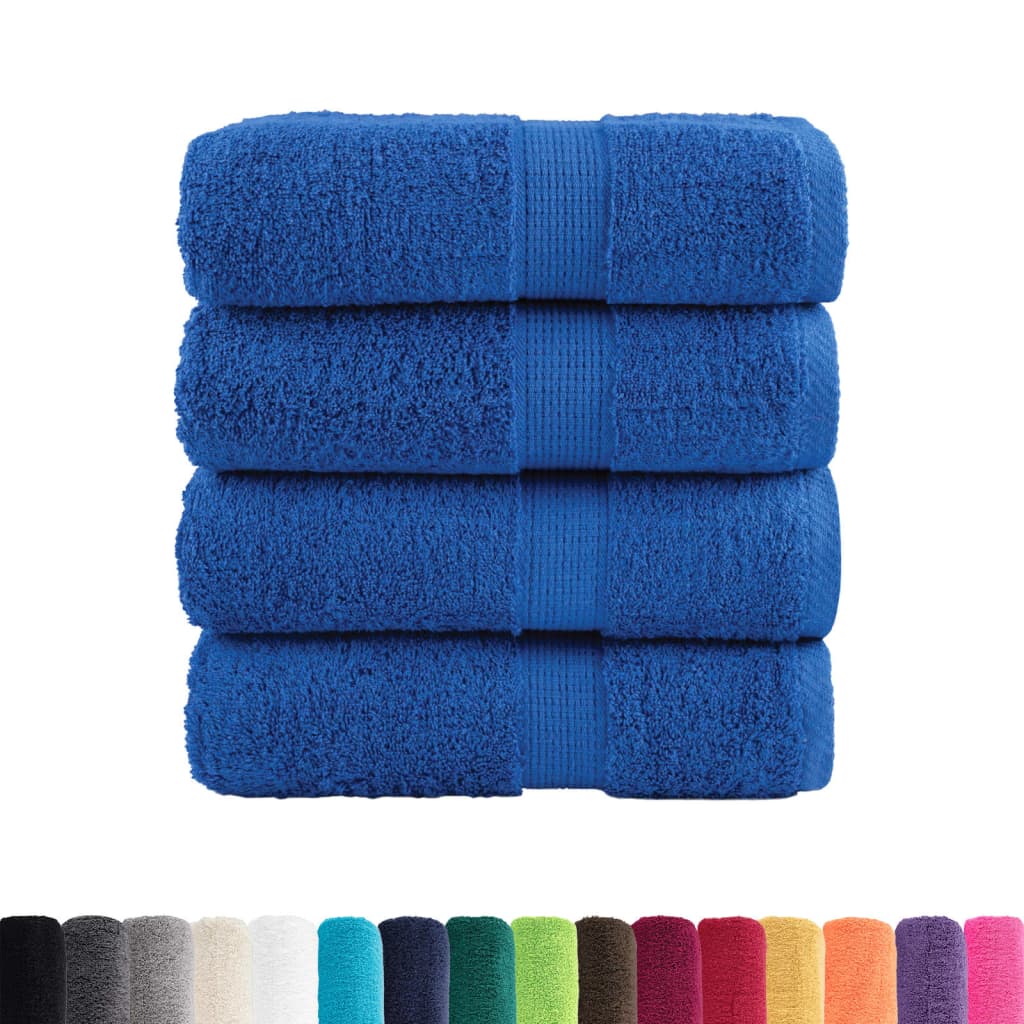 vidaXL Premium washandjes SOLUND 4 stuks blauw 30x30 cm 600 g/m²
