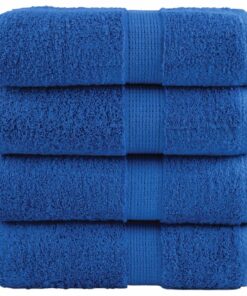 vidaXL Premium washandjes SOLUND 4 stuks blauw 30x30 cm 600 g/m²