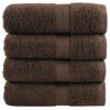 vidaXL Premium washandjes SOLUND 4 stuks bruin 30x30 cm 600 g/m²