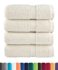 vidaXL Premium washandjes SOLUND 4 stuks crème 30x30 cm 600 g/m2