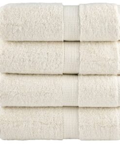 vidaXL Premium washandjes SOLUND 4 stuks crème 30x30 cm 600 g/m2