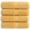 vidaXL Premium washandjes SOLUND 4 stuks goud 30x30cm 600 g/m²