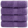 vidaXL Premium washandjes SOLUND 4 stuks paars 30x30 cm 600 g/m2