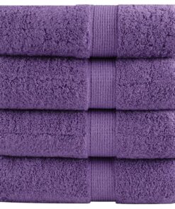 vidaXL Premium washandjes SOLUND 4 stuks paars 30x30 cm 600 g/m2