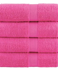 vidaXL Premium washandjes SOLUND 4 stuks roze 30x30 cm 600 g/m2