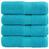 vidaXL Premium washandjes SOLUND 4 stuks turquoise 30x30 cm 600 g/m2